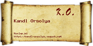 Kandl Orsolya névjegykártya
