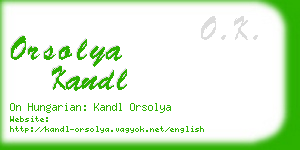 orsolya kandl business card